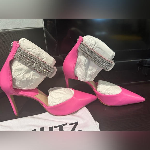 Schutz Bright Pink Strap Pump - Picture 2 of 3